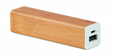 Logotrade reklaamkingituse foto: Bambusest akupank 2200 mAh POWERBAM